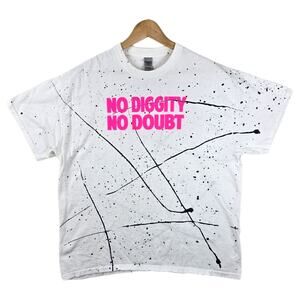 No Diggity No Doubt Backstreet Shirt Size XL Paint Speckle AOP Rap Tee